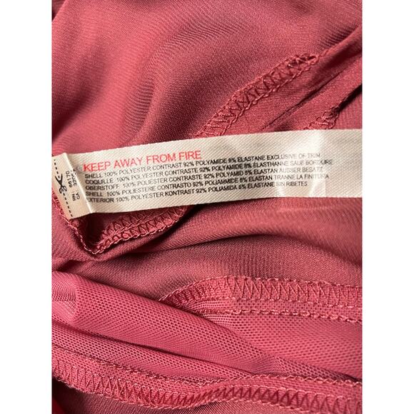 Free People Intimately City Cool Midi Slip Dress Venetian Red Satin Side Slit XS - Picture 8 of 9